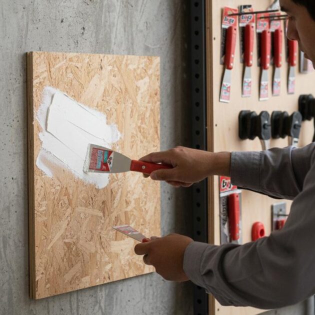 Espátula 4'' Rígida Angular Mango Plástico